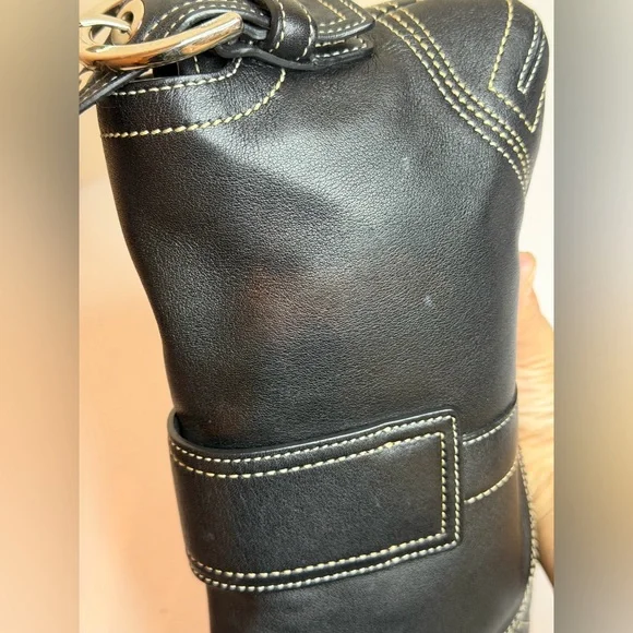 Coach Y2K SoHo Black Leather Shoulder Bag